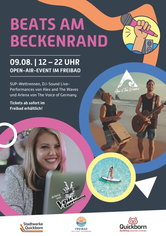 Beats am Beckenrand
- Das Sommer-Event im Quickborner Freibad!